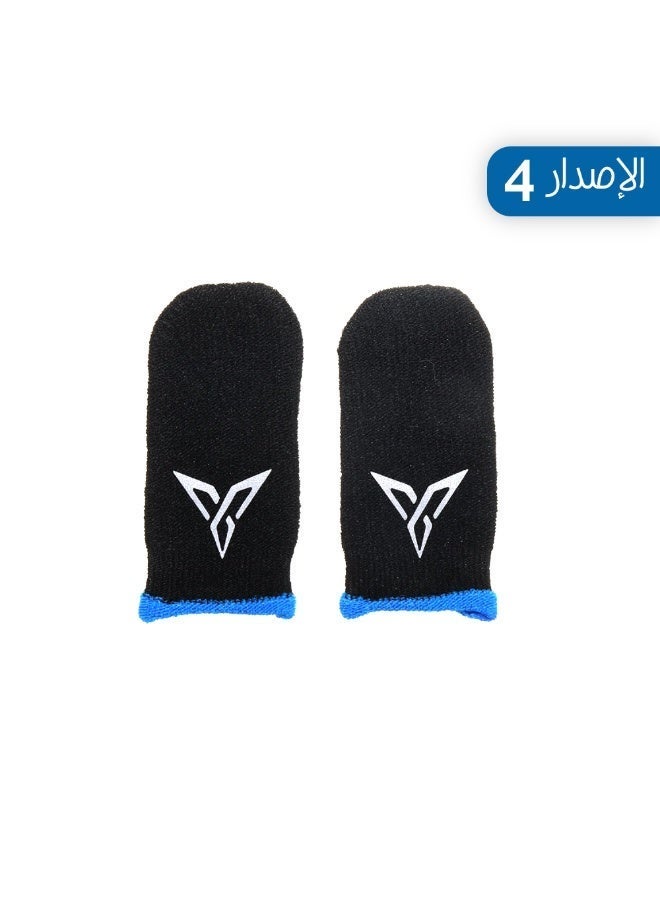 فلاي ديجي قفاز فلاي ديجي V4 الاصدارالرابع من قطعتين تناسب جميع الأصابع دقة اللمس وجودة عالية القضاء على التعرق أثناء اللمس جودة ممتازة وحساسية اللمس اسود مطعم باللون ازرق - Image 5